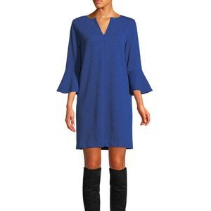 Joan Vass 3/4 Sleeve Royal Blue Tunic Dress Size 1P (8P / 10P / Petite M)